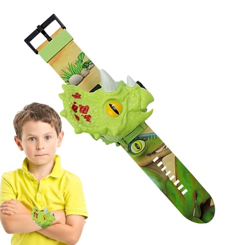 Esncddym Elektronische Dinosaurier-Uhren,24 Muster Dinosaurier Uhren Taschenlampe Projektor | Dinosaurier-Muster-Taschenlampe, Lernspielzeug, Geschenk für Kinder von Esncddym