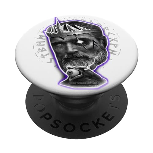 Odin Viking Rabe Rune Indigo PopSockets mit austauschbarem PopGrip von Esoteric Empyre