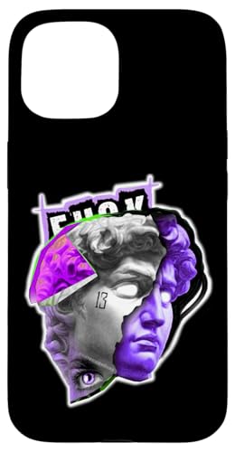 Statue von David Indigo, Pop-Art-Retro-Tattoo Hülle für iPhone 15 Statue von David Indigo, Pop-Art-Retro-Tattoo Hülle für iPhone 15 von Esoteric Empyre