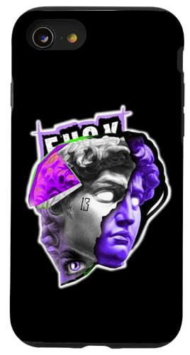 Statue von David Indigo, Pop-Art-Retro-Tattoo Hülle für iPhone SE (2020) / 7 / 8 von Esoteric Empyre