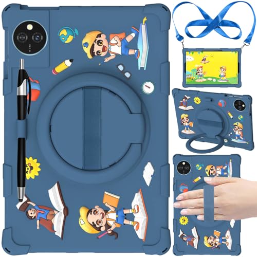EspZanthic Hülle für DOOGEE U11/U11 Pro 2025 Tablet 11 Zoll, Weiche Silikonhülle für Kinder mit Stifthalter, 360° Drehbarem Ständer und Handschlaufe, Schultergurt, Stylus, Dunkelblau EspZanthic Hülle für DOOGEE U11/U11 Pro 2025 Tablet 11 Zoll, Weiche Silikonhülle für Kinder mit Stifthalter, 360° Drehbarem Ständer und Handschlaufe, Schultergurt, Stylus, Dunkelblau von EspZanthic