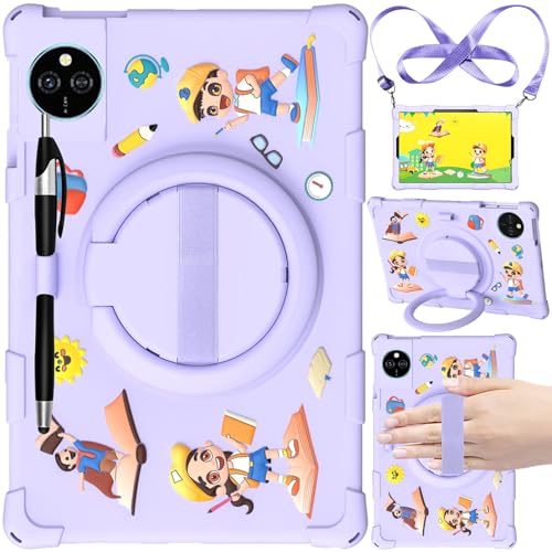 EspZanthic Hülle für DOOGEE U11/U11 Pro 2025 Tablet 11 Zoll, Weiche Silikonhülle für Kinder mit Stifthalter, 360° Drehbarem Ständer und Handschlaufe, Schultergurt, Stylus, Lila EspZanthic Hülle für DOOGEE U11/U11 Pro 2025 Tablet 11 Zoll, Weiche Silikonhülle für Kinder mit Stifthalter, 360° Drehbarem Ständer und Handschlaufe, Schultergurt, Stylus, Lila von EspZanthic