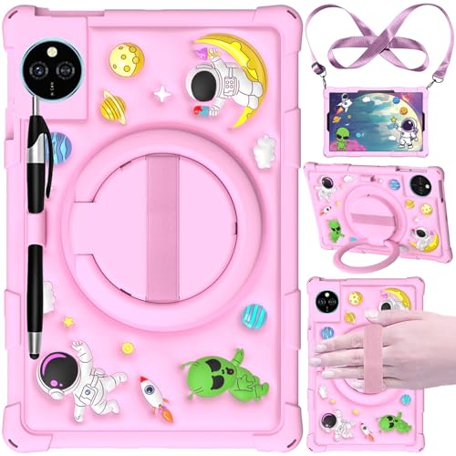 EspZanthic Hülle für DOOGEE U11/U11 Pro 2025 Tablet 11 Zoll, Weiche Silikonhülle für Kinder mit Stifthalter, 360° Drehbarem Ständer und Handschlaufe, Schultergurt, Stylus, Rosa EspZanthic Hülle für DOOGEE U11/U11 Pro 2025 Tablet 11 Zoll, Weiche Silikonhülle für Kinder mit Stifthalter, 360° Drehbarem Ständer und Handschlaufe, Schultergurt, Stylus, Rosa von EspZanthic