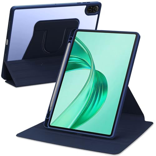 EspZanthic Rotierende Hülle für Honor Pad X8a/Honor Pad X9 11 Zoll 2024 mit Stifthalter, 360° Drehbarer DREI-Fach Ständer, Klare Rückabdeckung, Dunkelblau EspZanthic Rotierende Hülle für Honor Pad X8a/Honor Pad X9 11 Zoll 2024 mit Stifthalter, 360° Drehbarer DREI-Fach Ständer, Klare Rückabdeckung, Dunkelblau von EspZanthic