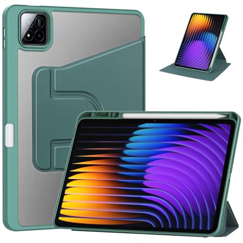 EspZanthic Rotierende Hülle für Xiaomi Mi Pad 7/Mi Pad 7 Pro 11.2 Zoll 2024 mit Stifthalter, 360° Drehbarer DREI-Fach Ständer, Klare Rückabdeckung, Auto Wachen/Schlafen EspZanthic Rotierende Hülle für Xiaomi Mi Pad 7/Mi Pad 7 Pro 11.2 Zoll 2024 mit Stifthalter, 360° Drehbarer DREI-Fach Ständer, Klare Rückabdeckung, Auto Wachen/Schlafen von EspZanthic