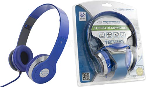 ESPERANZA Audio-Stereo-Kopfhörer mit Lautstärkeregelung Techno EH145B 3m (EH145B - 5901299903933) von Esperanza