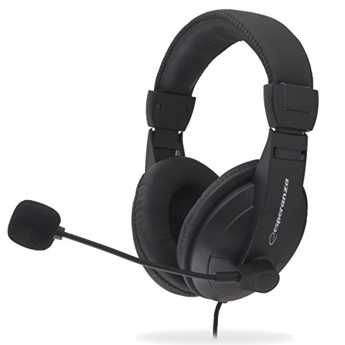Esperanza EH103 CONCERTO Over-Ear Headset - kabelgebundener Kopfhörer mit Mikrofon und Volume Control von Esperanza