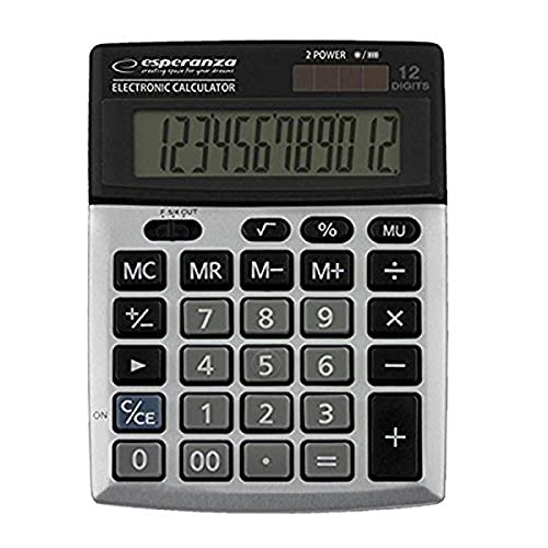 Esperanza NEWTON Taschenrechner, Dual-Power Pocket Calculator Solar und Batterie, klein & handlich von Esperanza