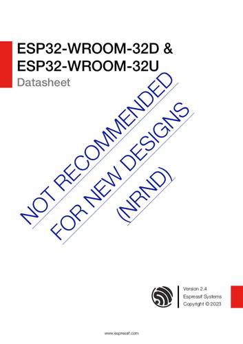 Espressif ESP32-WROOM-32D-N16 Entwicklungsboard von Espressif
