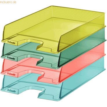 10 x Esselte Briefkorb Colour'Ice A4 PS sortiert von Esselte