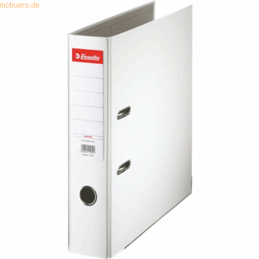 20 x Esselte Ordner Plastik Eco mit Schlitzen A4 75mm weiß 20 x Esselte Ordner Plastik Eco mit Schlitzen A4 75mm weiß von Esselte