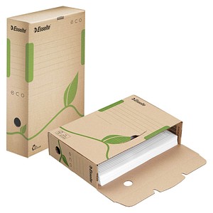 25 Esselte Archivboxen ECO braun 8,0 x 23,3 x 32,7 cm von Esselte