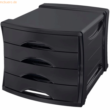 4 x Esselte Schubladenset Vivida A4 PS 4 Schubladen dunkelgrau/schwarz 4 x Esselte Schubladenset Vivida A4 PS 4 Schubladen dunkelgrau/schwarz von Esselte
