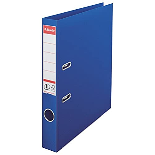 Esselte 624071 Mini-Aktenordner PVC Raumsparschlitze 50 mm Rücken A4 10 Stück blau von Esselte