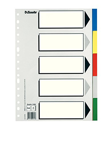 Esselte 773932 Register Polypropylen 5 Positionen von Esselte