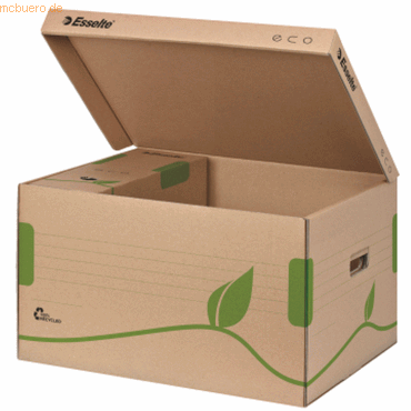 Esselte Archiv-Container ECO mit Deckel Karton naturbraun von Esselte