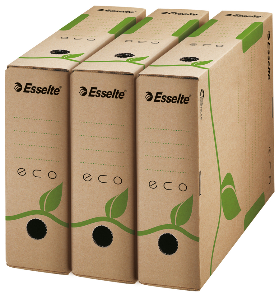 Esselte Archiv-Schachtel ECO, DIN A4, braun, (B)80 mm von Esselte