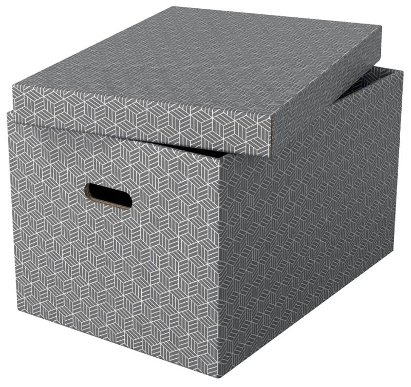 Esselte Aufbewahrungsbox Home L, 3er Set, grau von Esselte