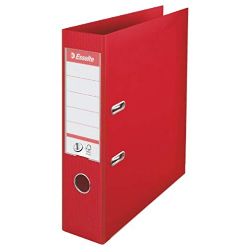 Esselte DIN A4 Ordner, Rot, 72 mm Rückenbreite, Kunststoff, 1er-Pack, 811330 von Esselte