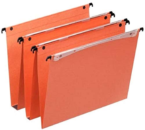 Esselte Dossier Suspendu Vertical, Multi-Dossiers, Fond 15 mm, A4, Onglets inclus, Orange, Orgarex, 21632,Packung mit 25 Stück von Esselte