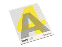 Esselte Glued Pad A4, Grau, Weiß, Gelb, A4, 100 Blätter, 60 g/m², Kariertes Papier von Esselte
