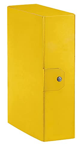 Esselte Ordner-Archivbox für die Archivierung von Dokumenten langfristige, A4, 1 Stück, Rücken 10 cm, Eurobox Dorso 10 cm gelb von Esselte