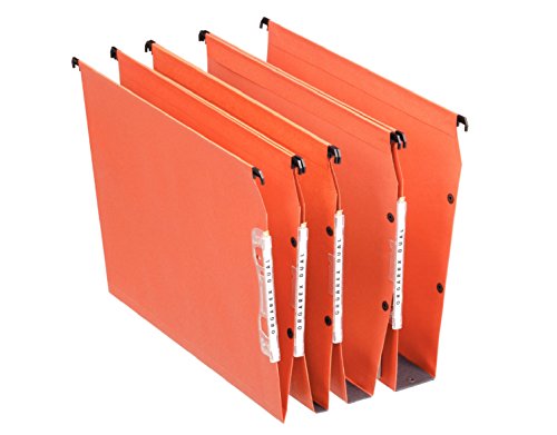 Esselte Orgarex Hängemappe Kraftpapier 220 g/m² V-förmiger Boden 15 mm Kapazität 330 mm breit 25 Stück orange von Esselte