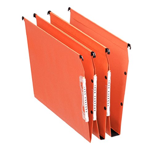 Esselte Orgarex Hängemappe Kraftpapier 220 g/m² rechteckiger Boden 30 mm Kapazität 330 mm breit 25 Stück orange von Esselte