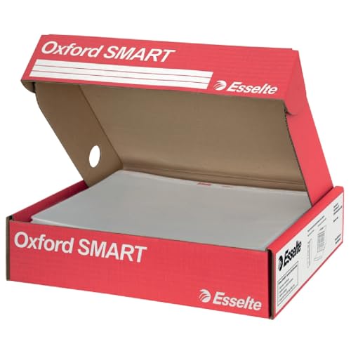 Esselte Oxford Smart, Deluxe-Briefumschläge, Protokollformat, antireflektierend, mit Mehrzweckbox, geeignet für Zuhause und Büro, 6 Packungen mit 50 Stück, 391098600 von Esselte