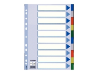 Esselte Register Blanko, Plastik, Leerer Registerindex, Polypropylen (PP), Mehrfarben, A4, 225 mm, 297 mm von Esselte