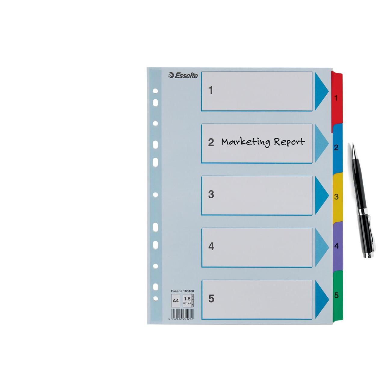 Esselte Ordnerregister Vollformat 1-5 DIN A4 Esselte Ordnerregister Vollformat 1-5 DIN A4 von Esselte