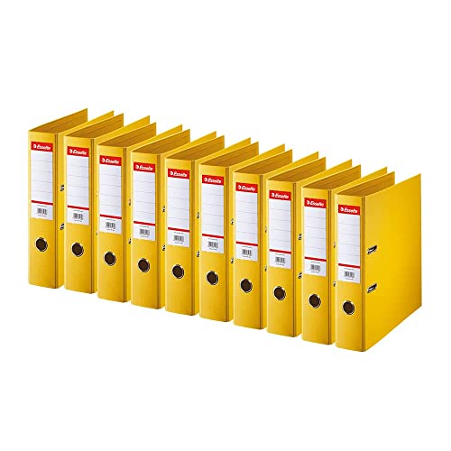 Esselte Standard, 10 x Aktenordner, gelb, Rücken 75 mm, A4, PP, 320270 von Esselte