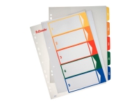 Esselte - Trennblätter - 5-teilig - vorgedruckt: 1-5 - für A4 Maxi - mit Tabs (20er Pack) von Esselte