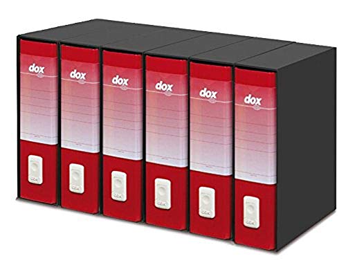 Rexel Dox Aktenordner DIN A4, 6 Stück rot von Esselte