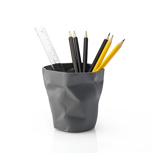 Essey Stiftebecher Pen Pen, Schreibtisch-Organizer, Design-Aufbewahrung aus hochdichtem Polyethylen, für Büro, graphite, 9,5 x 9,5 x 10 cm … von Essey