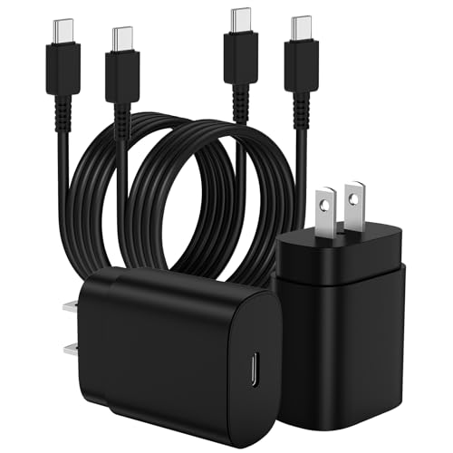 2 Stück 25 W USB-C-Ladegerät für Samsung Galaxy S24 Ultra, super leises schnelles Laden, Typ C Block mit 1,8 m C auf C Kabel für Samsung Galaxy Tab S9 S8 S23 Ultra S22 Ultra S23 S22+ S22 S21 Note 10 2 Stück 25 W USB-C-Ladegerät für Samsung Galaxy S24 Ultra, super leises schnelles Laden, Typ C Block mit 1,8 m C auf C Kabel für Samsung Galaxy Tab S9 S8 S23 Ultra S22 Ultra S23 S22+ S22 S21 Note 10 von Essri