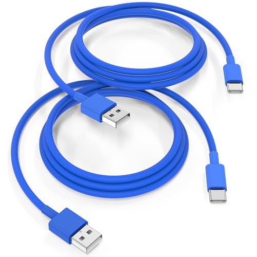 USB Type-C Kabel für iPhone 15 16 Pro Max, 60 W Kabel USB Typ C Schnellladung Nylon geflochten [2M 2 Stück] Original CarPlay Kabel für 15 16 Plus, iPad Pro/Air/Mini/Samsung S25 S24-Blau von Essri