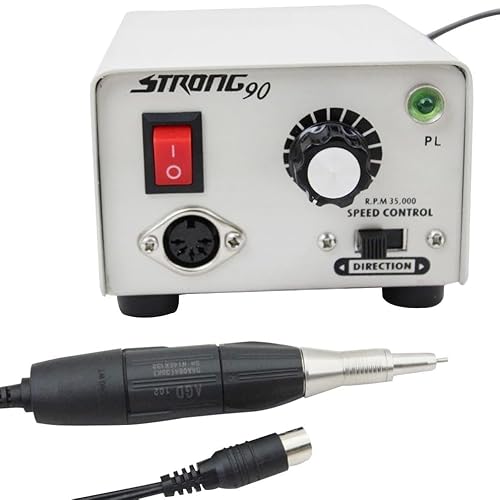 Labor Mikromotor 35kRPM, Professioneller Mikromotor Handstück mit Fußpedal Tragbare Elektro Mikromotor 220V Polieren Steuerungseinheit von Estabeter