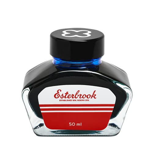Esterbrook Tinte für Füllfederhalter in der Farbe Shimmer Aqua, im Glas, Größe: 50 ml, EINK-SHIMMERAQUA von Esterbrook