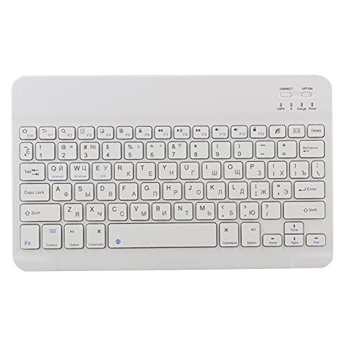 10-Zoll-Tastatur, drahtlose Bluetooth-Computertastatur, Arabisch, verfügbare spanische und russische Sprachen, kompatibel mit Android, Apple und Windows(Russisch) von Estink