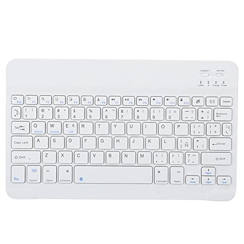 10-Zoll-Tastatur, drahtlose Bluetooth-Computertastatur, Arabisch, verfügbare spanische und russische Sprachen, kompatibel mit Android, Apple und Windows(Spanisch) von Estink