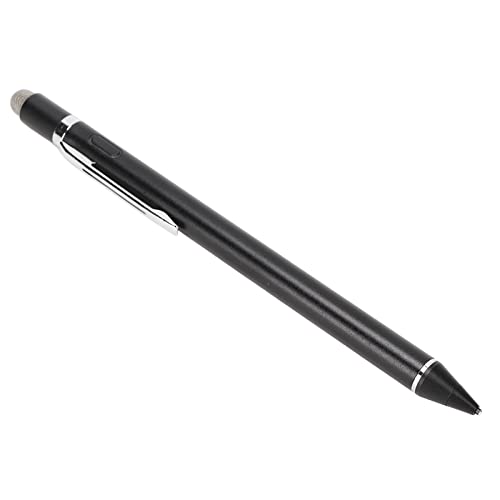 Aktiver Eingabestift, Tragbarer Kapazitiver Eingabestift, 5 V 0,2 A Stiftspitze Fein, Geeignet für Kapazitive Touchscreen-Geräte von IOS, Android und Microsoft-Systemen (Schwarz) von Estink