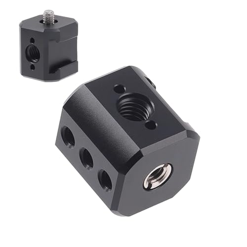 Cold Shoe Mount Adapter, 1/4 Zoll 3/8 Zoll Schraublochstativ, Studioblitzzubehör für Kameras, Monitore, Fülllichter und Mikrofone und Andere Geräte von Estink