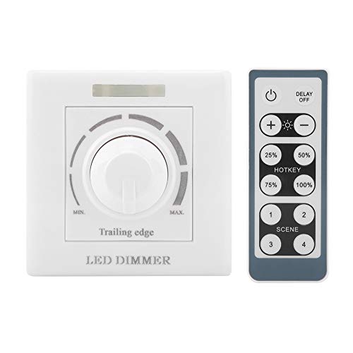 Dimmschalter, LED-Licht, einstellbare Helligkeit, Wandschalter mit IR-Fernbedienung, 200 W, intelligenter Schalter Dimmer 220 V für Hausbeleuchtung von Estink