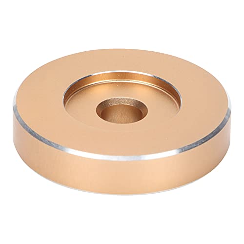 Estink 45 U/min Plattenspieler-Adapter, Konvertierungsblatt für Große Löcher, Schwarzer Klemmadapter für die Meisten Big-Hole-Platten(Gold) von Estink