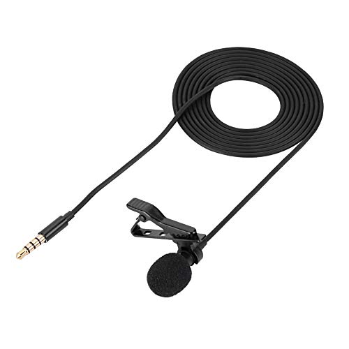 Lavalier-Mikrofone für Smartphone, Ansteckmikrofon, 3,5-mm-TRRS-Buchse Omnidirectional Kondensator-Mikrofon, für Interview/Podcast/Video von Estink