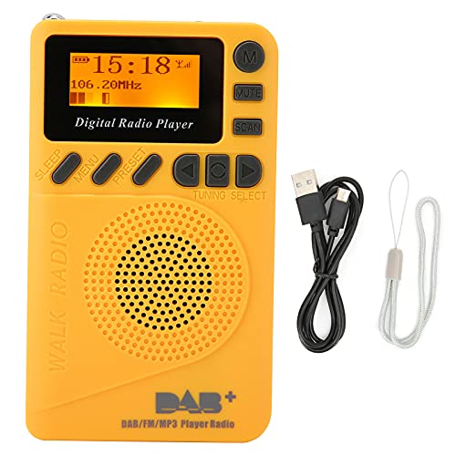 Estink Dab-p9 Tragbares Taschenradio, Tragbares AM-FM-Radio mit LCD-Display, MP3-Player, Digitales Dab/dab+/fm-Radio, Eingebauter 1000-mAh-Lithium-Ionen-Akku von Estink