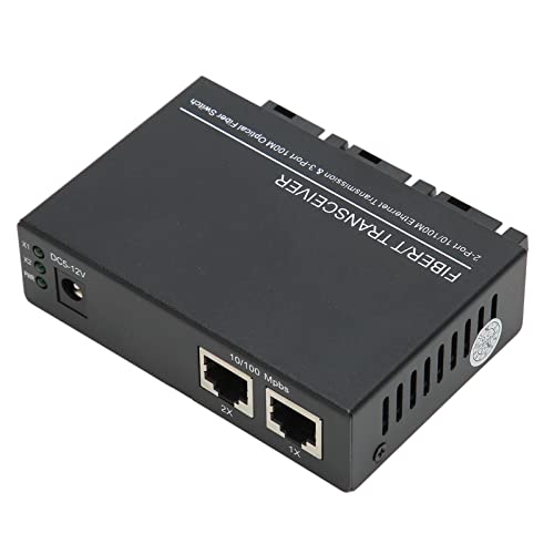 Estink Ethernet-Glasfaser-Medienkonverter, Single-Mode Tx1310nm 10/100 Mbit/s, Medienkonverter Glasfaser-RJ45-Port-Medienkonverter, Poe-Switch von Estink