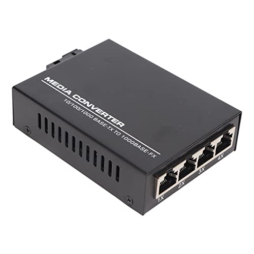 Estink Ethernet-Medienkonverter, Einzelfaser-Singlemode-DC5v1a-Glasfaser-zu-Ethernet-Konverter, 100 Mbit/s, Tx1310nm, Rx1550nm, RJ45-Port mit LED, Erweiterbar auf 25 Km von Estink