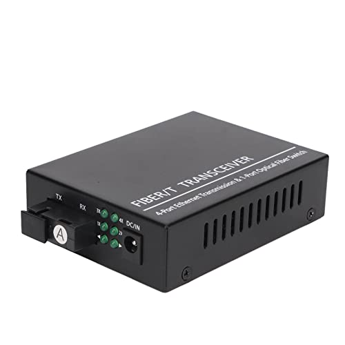 Estink Ethernet-Medienkonverter, RJ45-Port-Glasfaser-zu-Ethernet-Konverter, Eingebaute Einzelfaser, Single-Mode-Modul Tx1310nm, Rx1550nm, 100 Mbit/s, Plug-and-Play von Estink